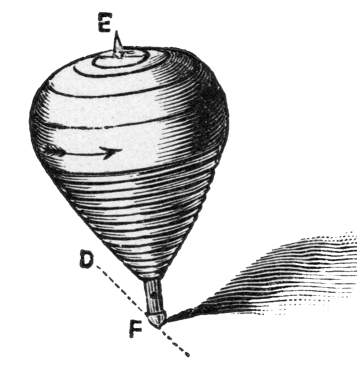 Logo: alte Darstellung eines Wurfkreisels aus einem Physikbuch