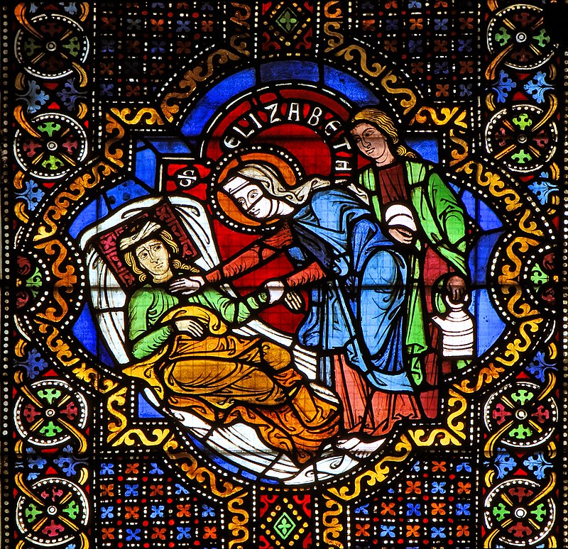 Kirchenfenster mit der Heiligen Elisabeth